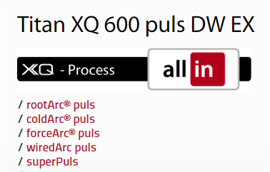 Titan XQ 600 puls DW EX specs